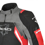 BELA CORDANIEL Masculino Motociclista Casaco Preto Antracite Vermelho