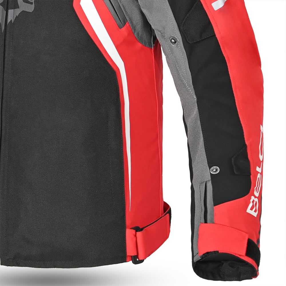 BELA CORDANIEL Masculino Motociclista Casaco Preto Antracite Vermelho