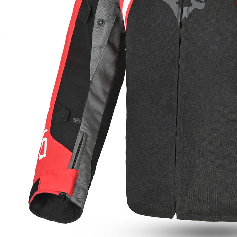 BELA CORDANIEL Masculino Motociclista Casaco Preto Antracite Vermelho