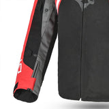 BELA CORDANIEL Masculino Motociclista Casaco Preto Antracite Vermelho