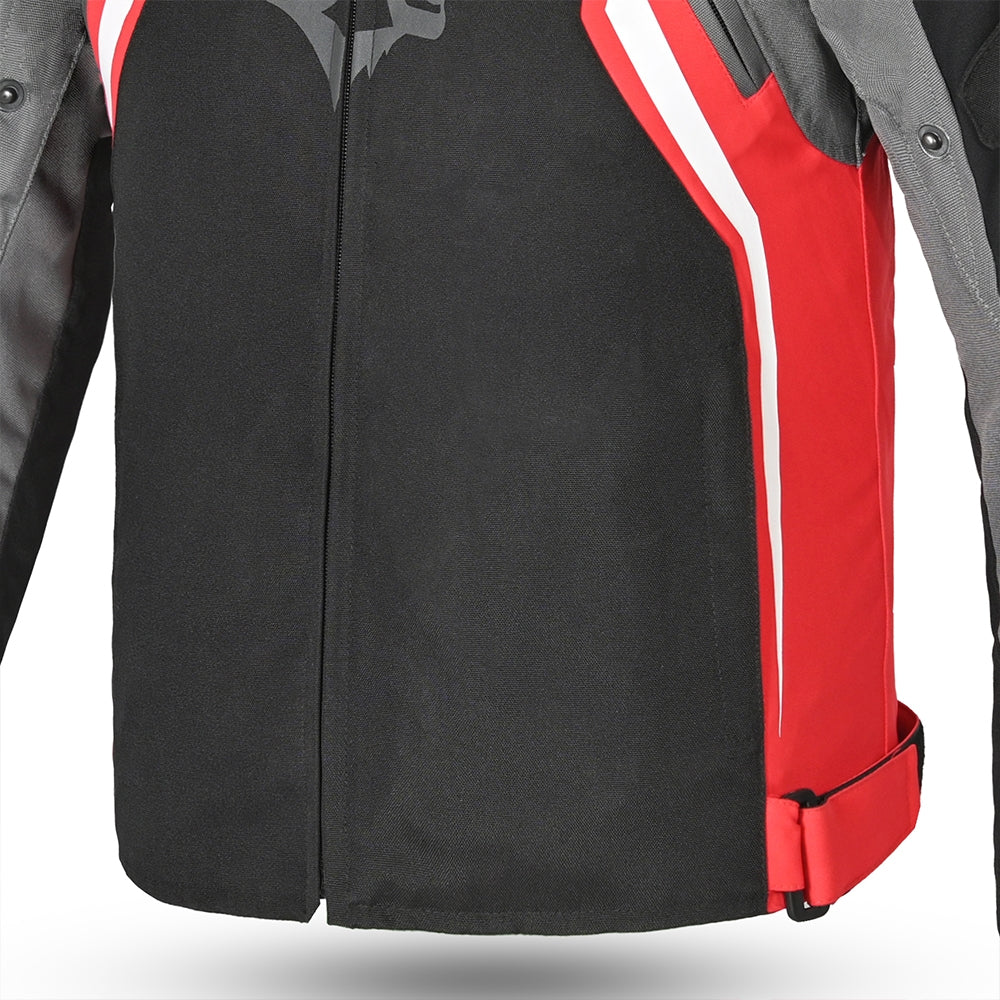 BELA CORDANIEL Masculino Motociclista Casaco Preto Antracite Vermelho