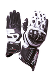 MUGENRACE BORNEW Motociclistas Couro Luvas Brancas Pretas