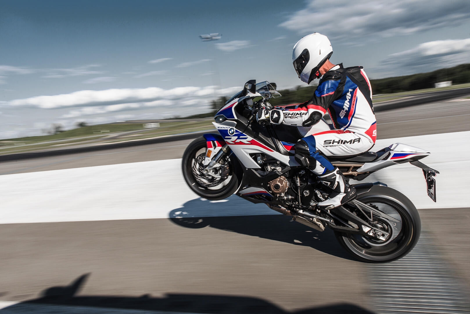 SHIMA APEX RS 1 PC Moto Homem Fatos Branco Preto Azul – 4 – Maximomoto PT