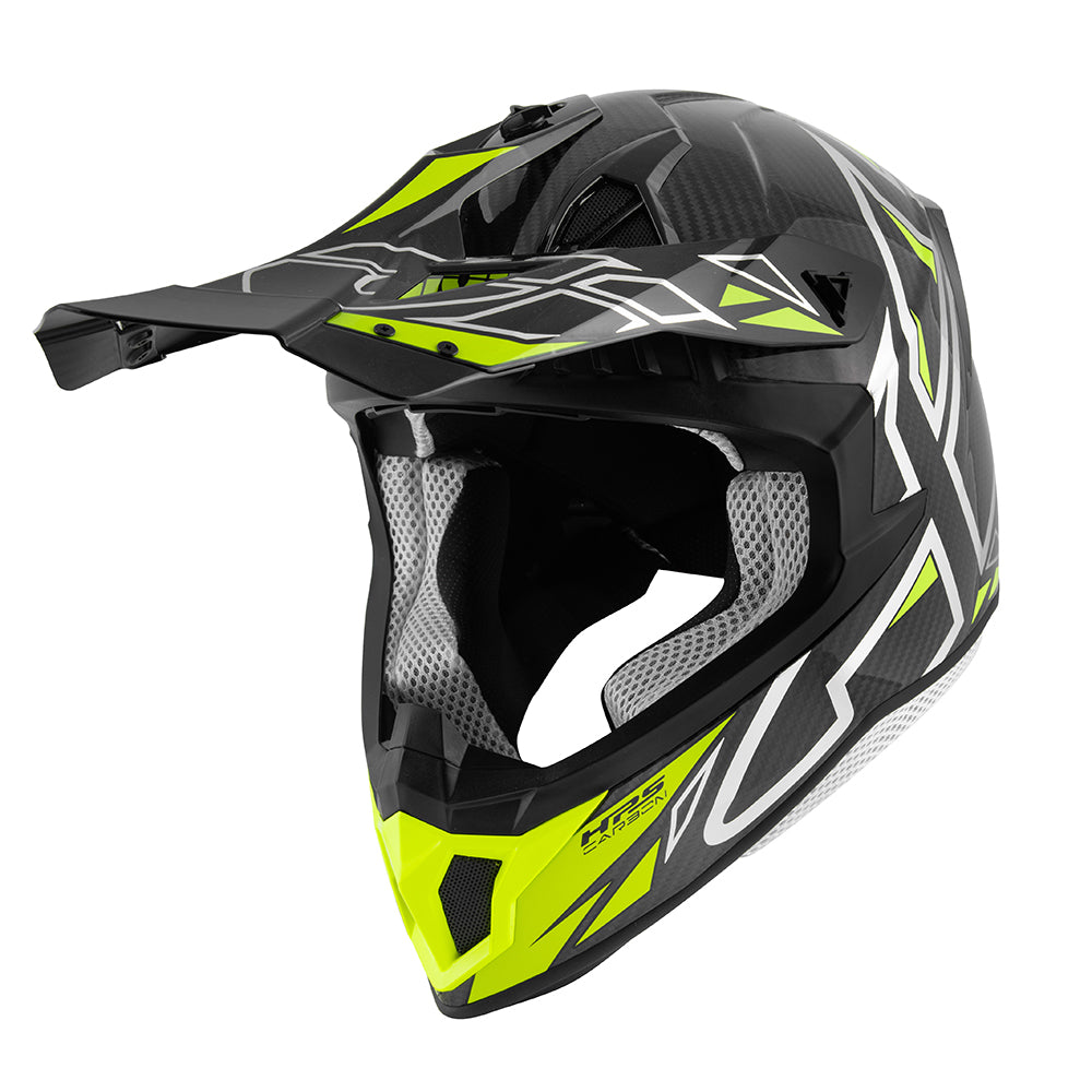 Givi 70.1 VECTOR Carbon Motocross Casco Plata Amarillo – 1 – Maximomoto PT