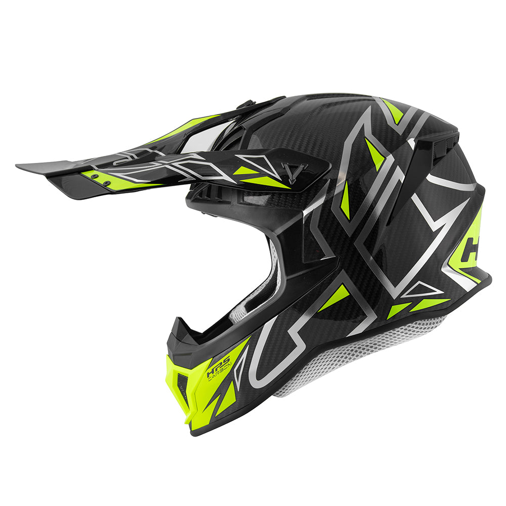 Givi 70.1 VECTOR Carbon Motocross Casco Plata Amarillo – 2 – Maximomoto PT