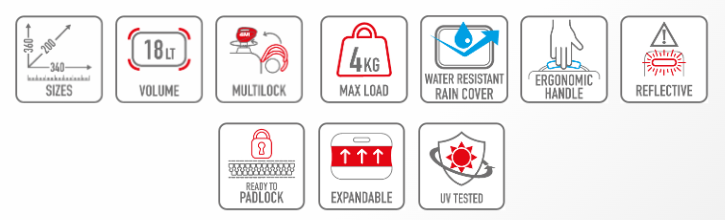 GIVI MT501S Multilock Alforja lateral motocicleta termoformada de 18 L – 7 – Maximomoto PT