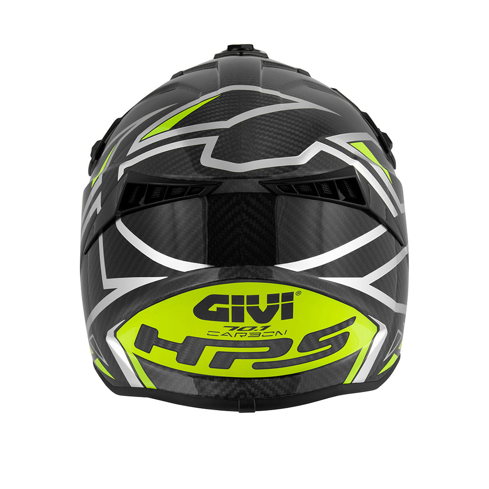 Givi 70.1 VECTOR Carbon Motocross Casco Plata Amarillo – 3 – Maximomoto PT