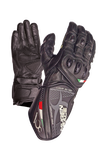 MUGENRACE NEPTUN Motocicleta Couro Luvas Pretas