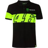 VR46 hombre Polo doble Negro/Amarillo