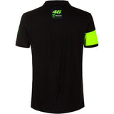 VR46 hombre Polo doble Negro/Amarillo