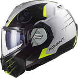 LS2 FF906 ADVANT CODEX DE MOTO MODULAR CAPACETE BRANCO PRETO