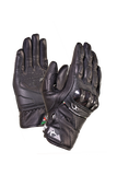 MUGENRACE FIGURATORE CMOTOCICLETA URTAS COURO LUVAS PRETAS