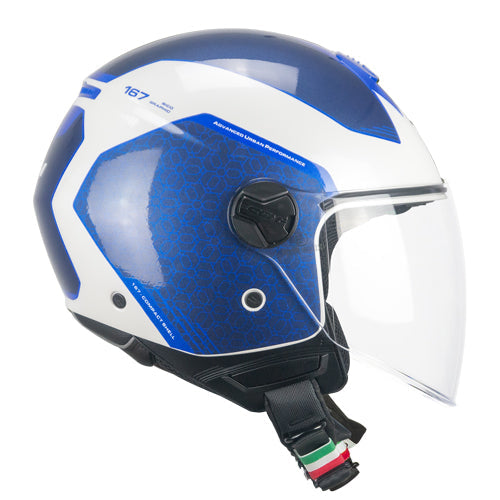 CGM 167L FLO BICO Urbano Open Jet Casco Blanco Wide blue – 2 – Maximomoto PT