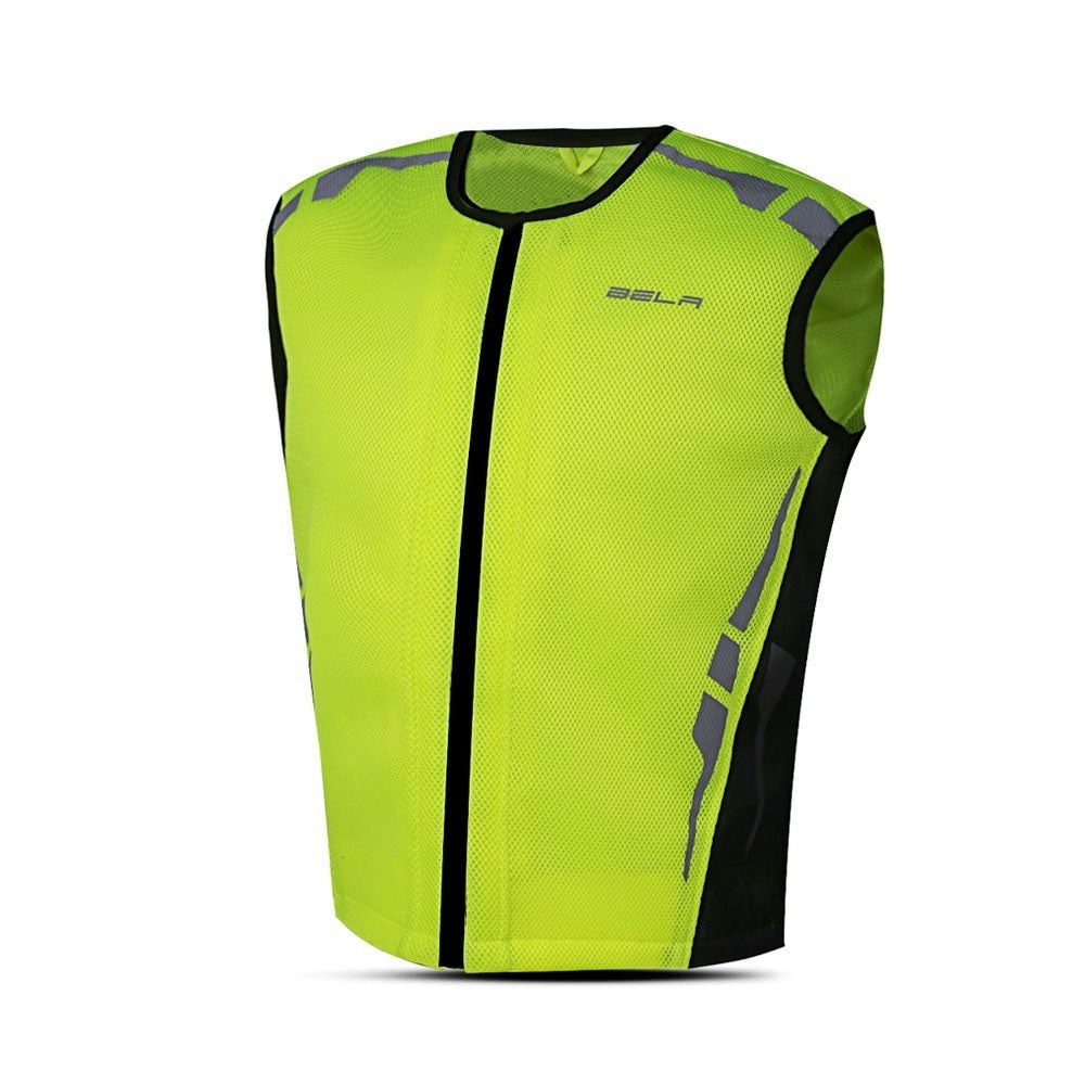 BELA Reflectante Têxtil Colete Vision Preto Amarelo Fluor