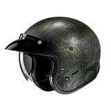 HJC V31 Flame MC4SF Casco de moto de estilo retro clásico