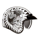 HJC V31 Flame MC5 abierto para motocicleta retro estilo urbano Casco