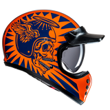 HJC V60 FLAME MC27 Casco Integral De Motocicleta Estilo Vintage