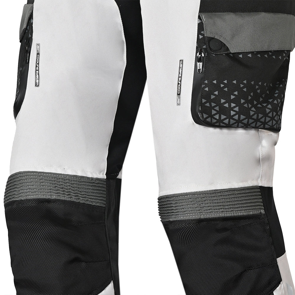 BELA EXTREME WP Crossroad Têxtil Motocicleta Calças Cinza Gelo Preto