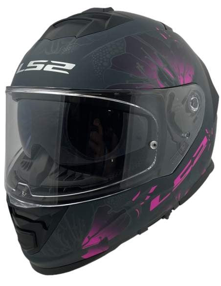 LS2 FF800 STORM BURST CAPACETE INTEGRAL DE MOTO MATE PRETO ROSA – 7 – Maximomoto PT