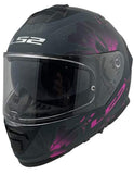 LS2 FF800 STORM BURST MATT BLACK PINK