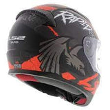 LS2 FF353 RAPID RAVEN M.BLACK WHITE RED