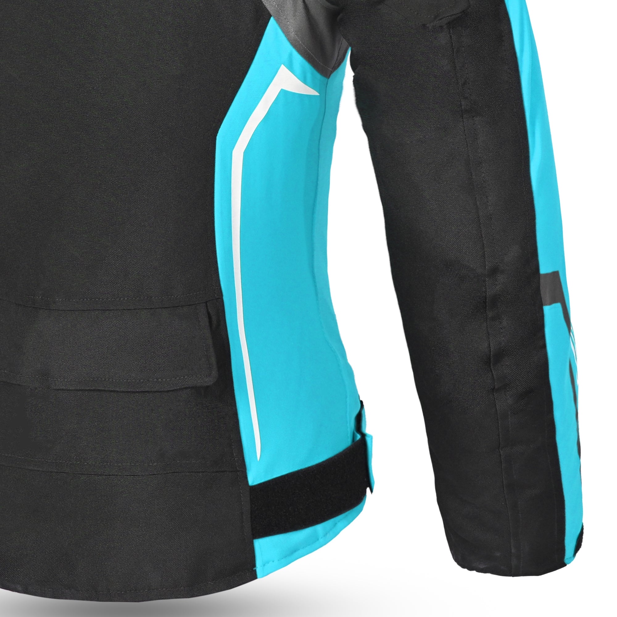 BELA ELANUR Moto Textil Casacos Senhora Preto Turquesa