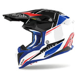 AIROH - CASCOS AVIATOR 3 PUSH BLUE/RED GLOSS