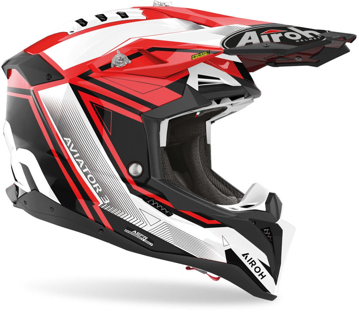 AIROH - CASCOS AVIATOR 3 LEAGUE RED GLOSS – 2 – Maximomoto PT