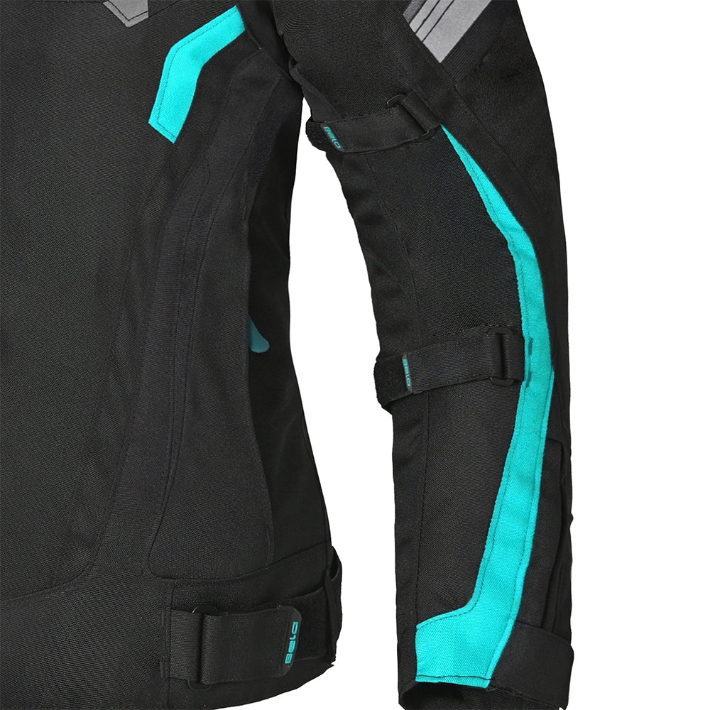 BELA HIGHLAND Senhora Moto Casaco Turquesa Preto
