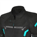 BELA HIGHLAND Senhora Moto Casaco Turquesa Preto