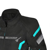 BELA HIGHLAND Senhora Moto Casaco Turquesa Preto