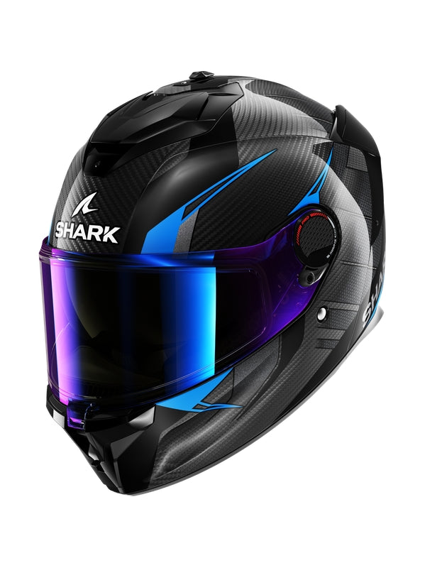 Shark - SPARTAN GT PRO CARBON Carbon Black Bleu – 1 – Maximomoto PT
