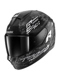 SHARK RIDILL 2 MOTO INTEGRAL CAPACETE PRETO BRANCO PRATA
