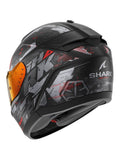SHARK RIDILLA 2 CAPACETE INTEGRAL DE MOTO PRETO ANTRACITE VERMELHO