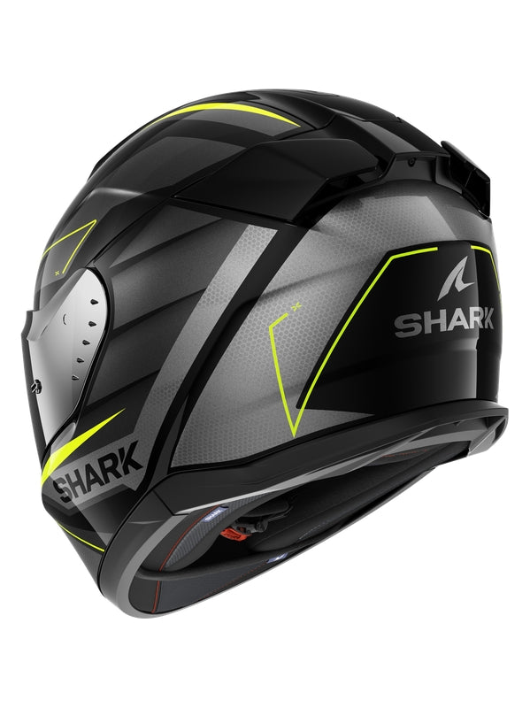 SHARK D-SKWAL 3 SIZLER FULL MOTORCYCLE HELMET BLACK ANTRACITA AMARILLO – 2 – Maximomoto PT