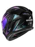 SHARK D SKWAL 3 CAPACETE INTEGRAL MOTO PRETO VERDE GLITTER