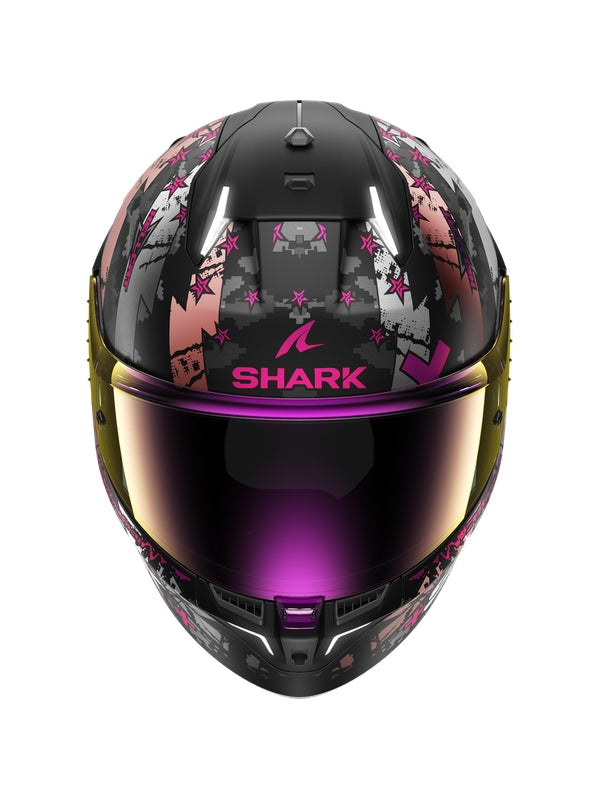 SHARK SKWAL I3 HELLCAT HELMET MATTE BLACK CHROME PURPLE – 2 – Maximomoto PT