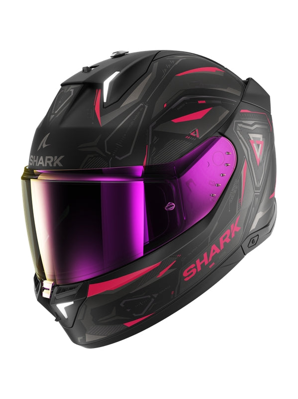 SHARK SKWAL I3 LINIK CAPACETE INTEGRAL PRETO FOSCO ANTRACITE VIOLETA