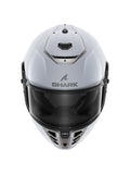 SHARK SPARTAN RS MOTO INTEGRAL CAPACETE BRANCO PRATA BRILHANTE