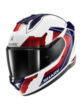 SHARK SKWAL I3 RHAD CAPACETE INTEGRAL MOTO BRANCO CROMADO VERMELHO