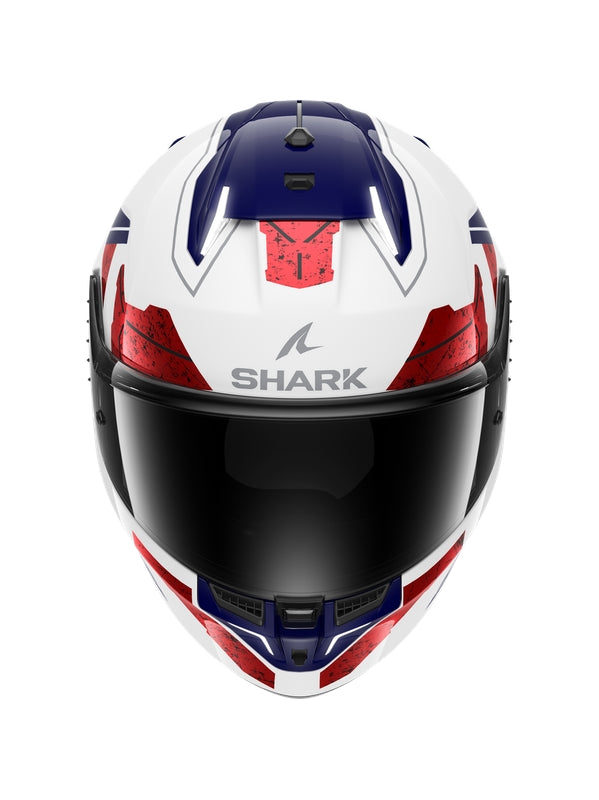 SHARK SKWAL I3 RHAD CAPACETE INTEGRAL MOTO BRANCO CROMADO VERMELHO