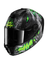 SHARK SPARTAN RS SHAYTAN FIBRE MOTO INTEGRAL CAPACETE PRETO VERDE ANTRACITE