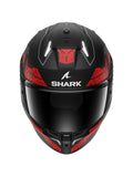SHARK SKWAL i3 RHAD CAPACETE INTEGRAL MOTO PRETO FOSCO VERMELHO CROMADO