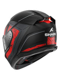 SHARK SKWAL i3 RHAD CAPACETE INTEGRAL MOTO PRETO FOSCO VERMELHO CROMADO