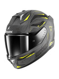 SHARK SKWAL I3 LINIK CAPACETE INTEGRAL MOTOCICLETA PRETO CINZA AMARELO
