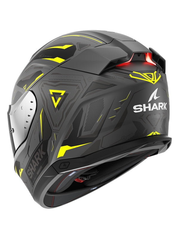 SHARK SKWAL I3 LINIK CAPACETE INTEGRAL MOTOCICLETA PRETO CINZA AMARELO