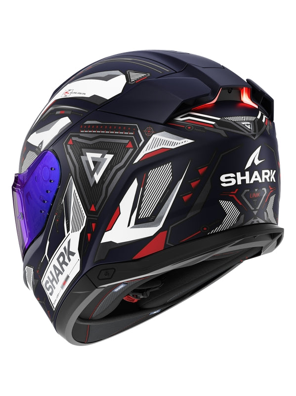SHARK SKWAL I3 LINIK CAPACETE INTEGRAL MOTO AZUL BRANCO VERMELHO