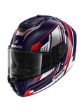 SHARK SPARTAN RS BYRHON MOTO INTEGRAL CAPACETE AZUL BRANCO CROMADO