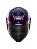 SHARK SPARTAN RS BYRHON MOTO INTEGRAL CAPACETE AZUL BRANCO CROMADO