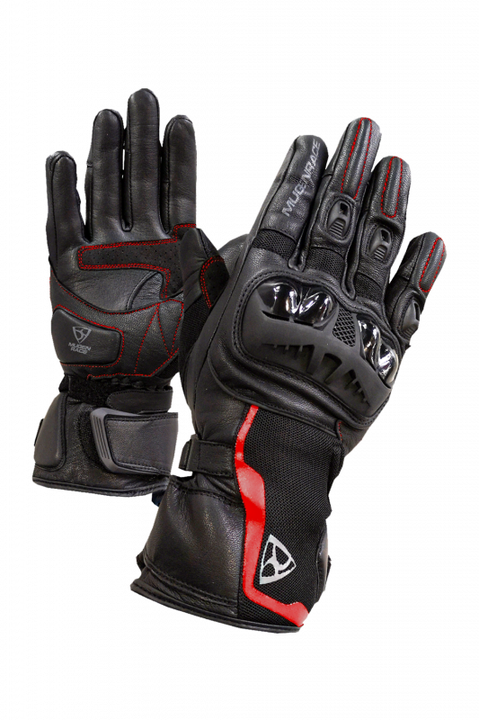 MUGENRACE G-MNR-1967 MAK-I Turismo Luvas Vermelho Preto